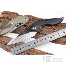 Bear Head two colors G10 handle folding hunting knife UD405230 